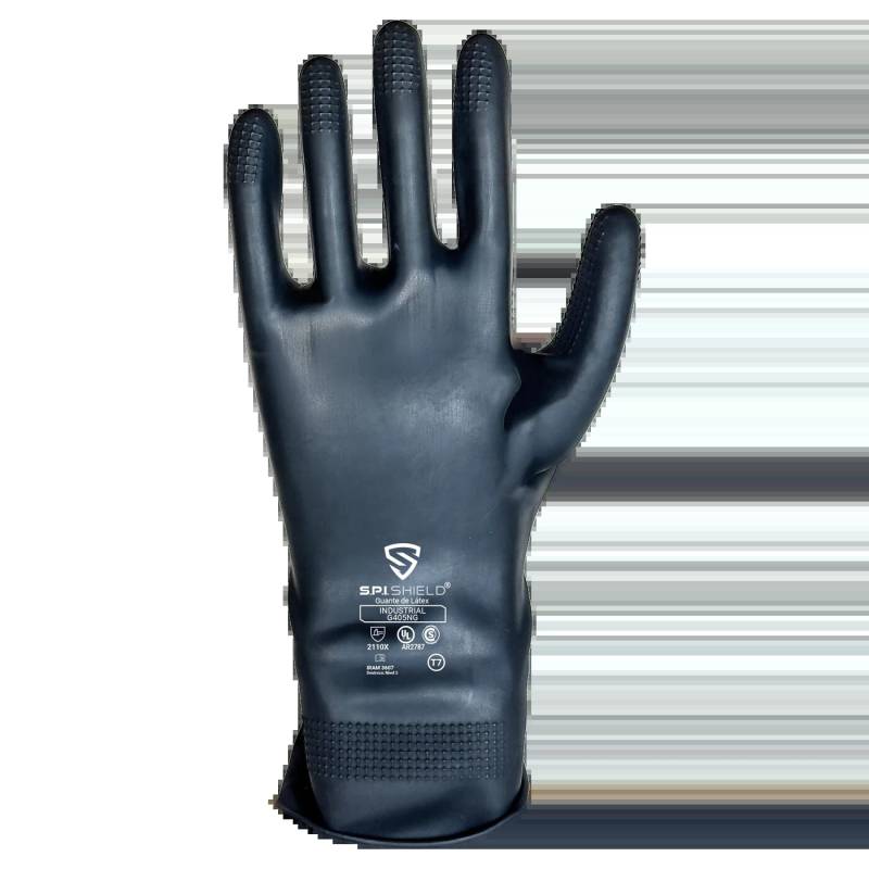 Guante Latex Negro De Obra Industrial